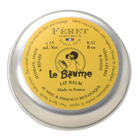 Feret Parfumeur tin front view showing elegant design and portable convenience