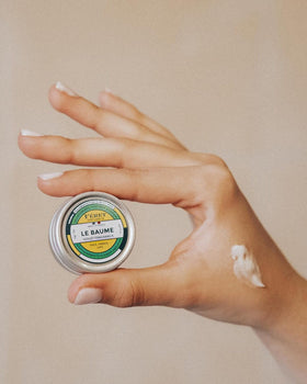 Feret Parfumeur open tin top view revealing balm surface for easy access