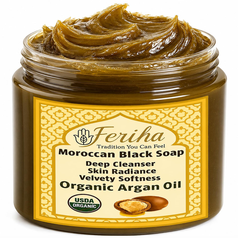 FERIHA front jar showing label and travel-safe packaging for easy use