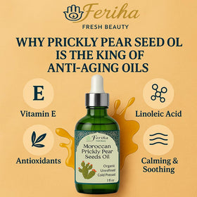 FERIHA label with USDA organic badge, certified purity benefit