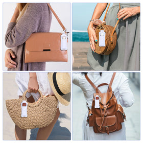 Ferreve holder clipped on a handbag illustrating easy access and everyday portability