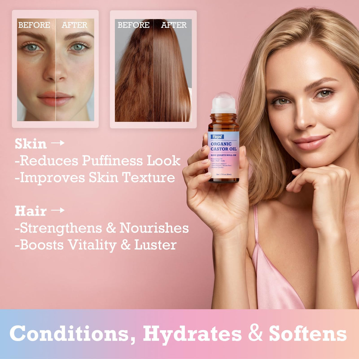 FIAYAF roll-on applied to brow and cuticle for targeted conditioning