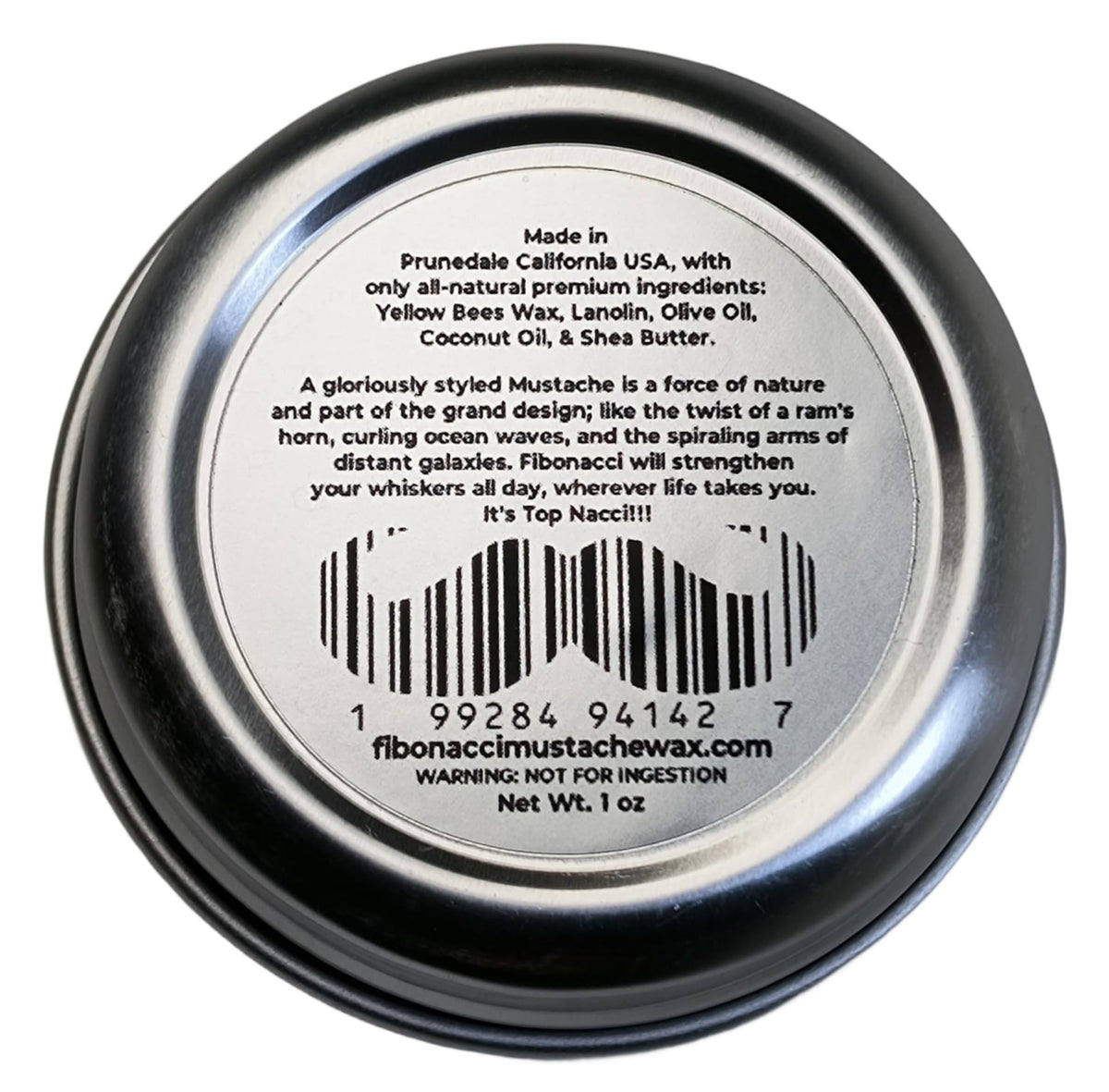 Fibonacci Mustache Wax with included pick demonstrating precise portion removal and control