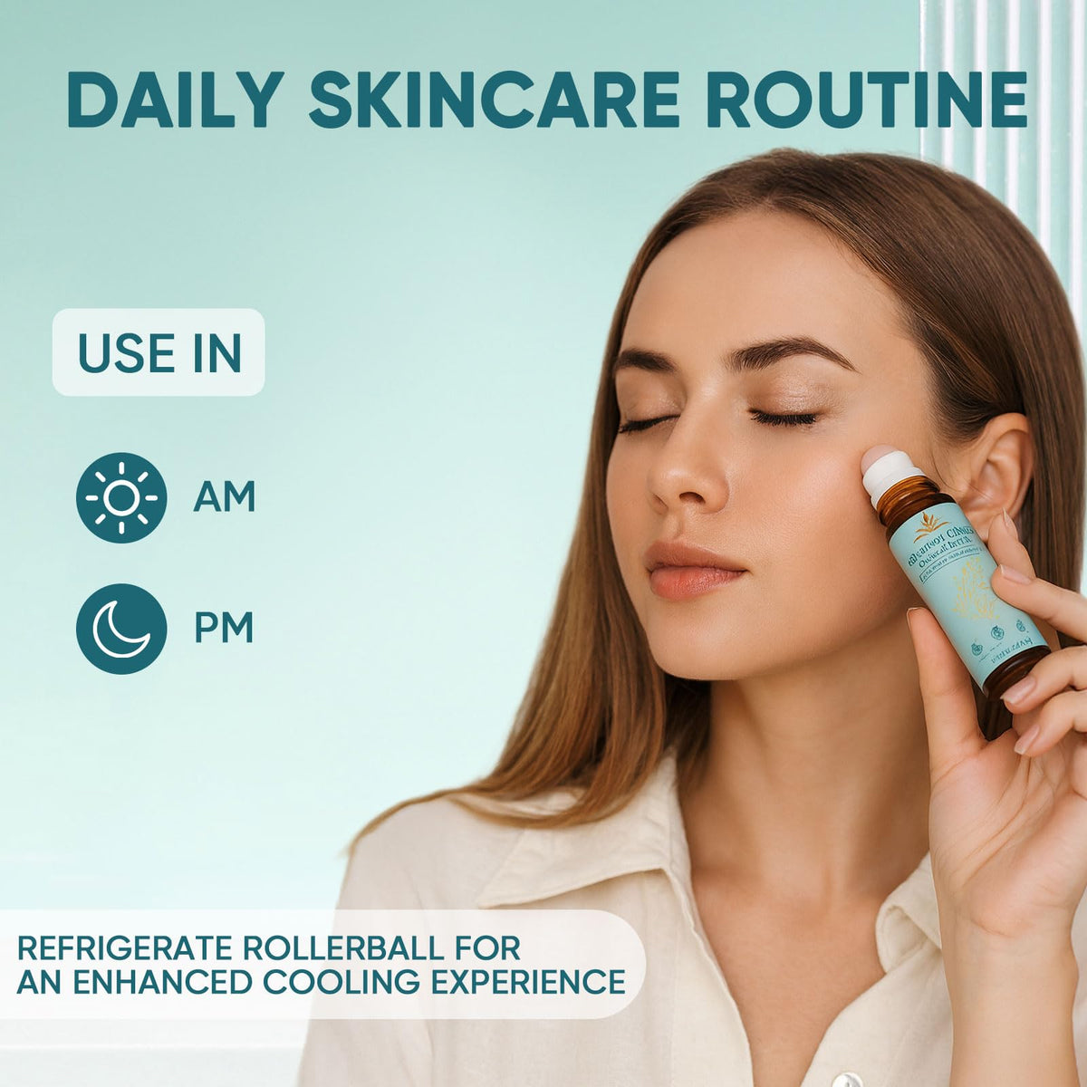 Fibosara roller beside bedside items conveying nightly routine relaxation