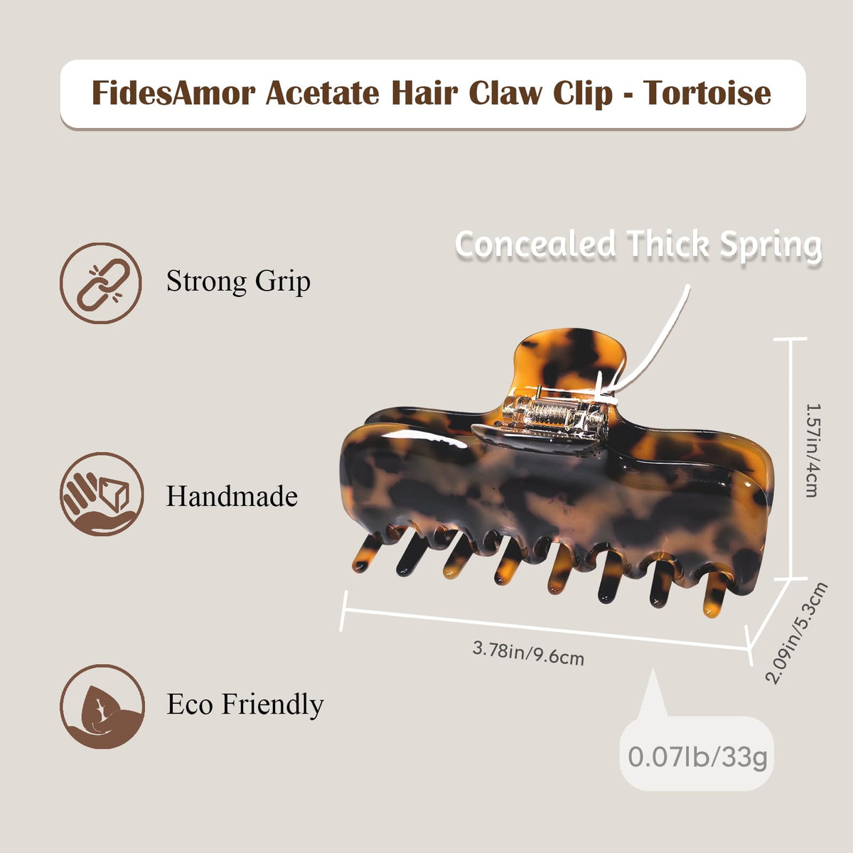 FidesAmor acetate texture close-up highlighting smooth, hair-friendly surface