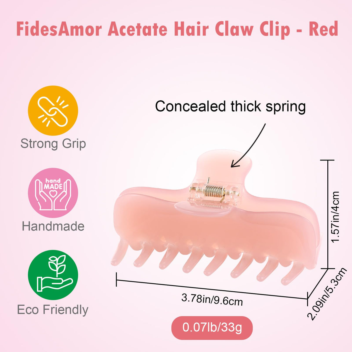 FidesAmor close-up of acetate texture highlighting smooth, snag-free surface