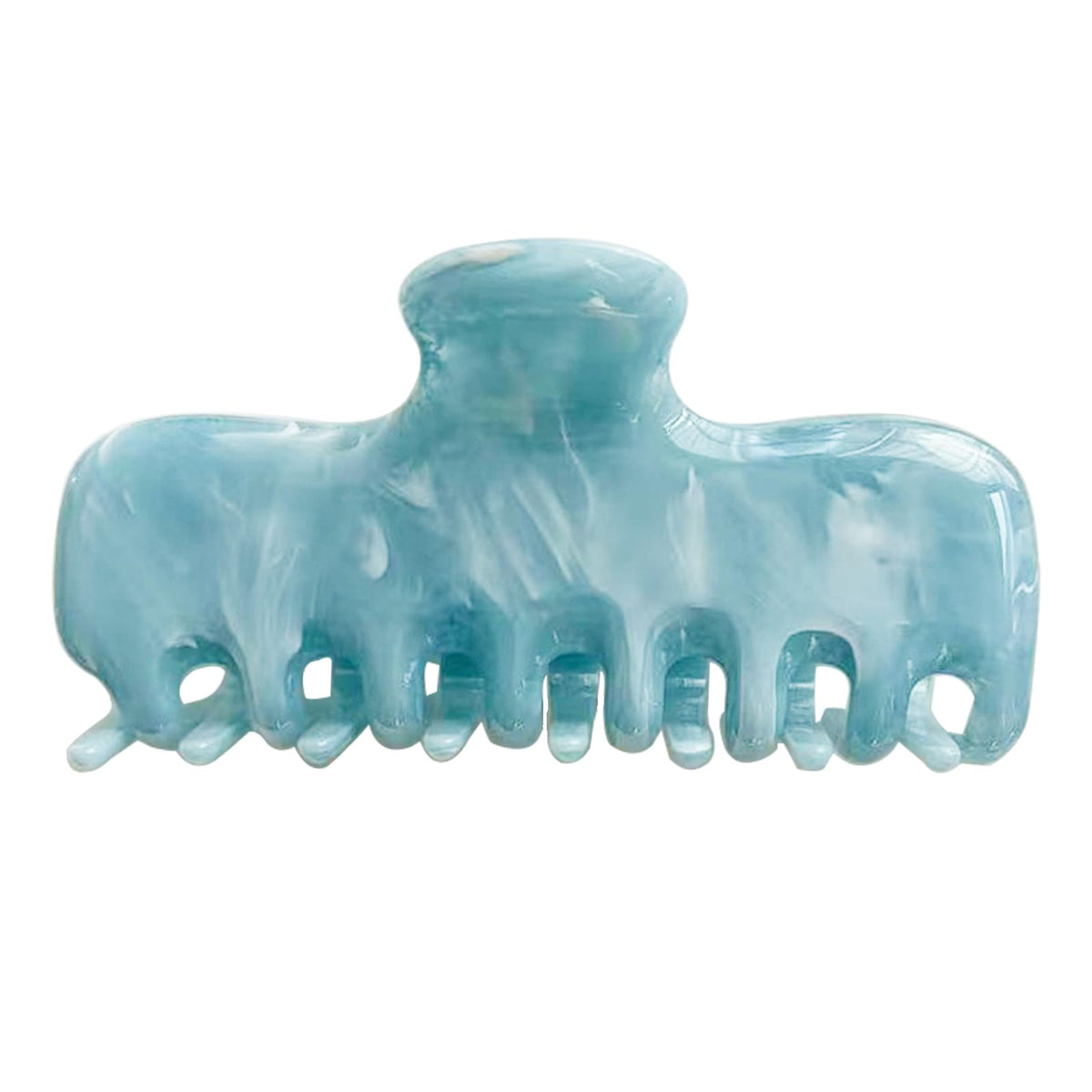 FidesAmor front view of blue and white clips showing size and secure hold