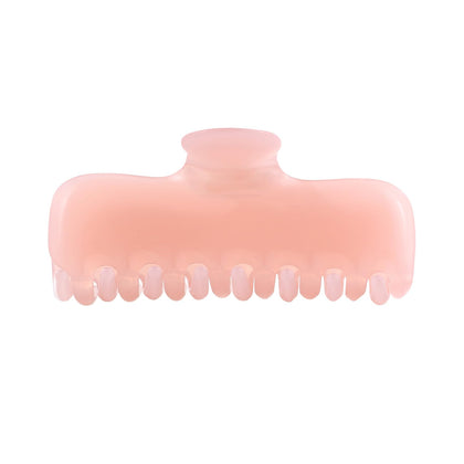 FidesAmor front view of pink acetate clip showing glossy finish and secure hold