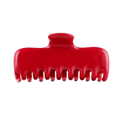 FidesAmor red clip front view showing glossy finish and secure hold