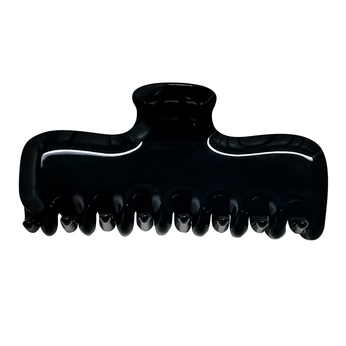 FidesAmor rectangular clip front view showing sleek black finish and secure hold