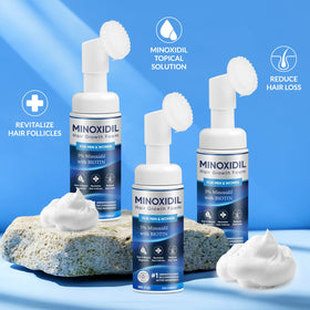 FIGTORUS application on scalp showing targeted use for thinning areas