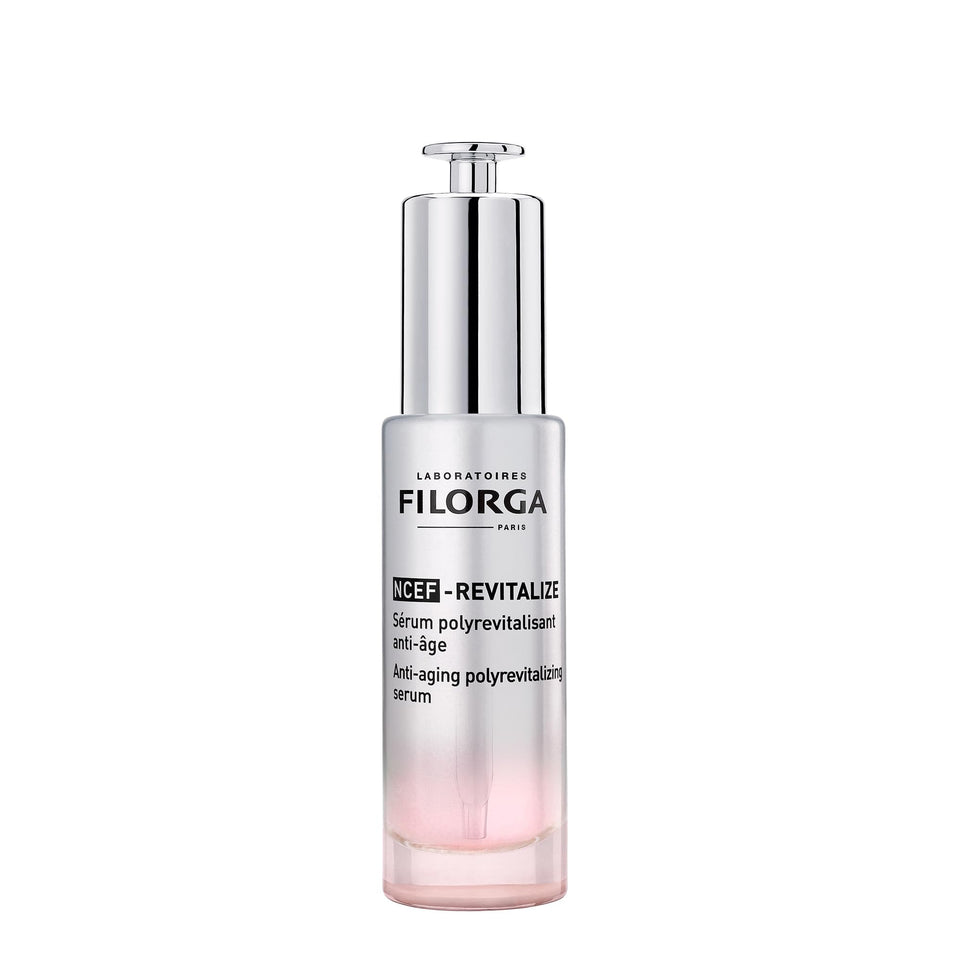 Filorga front packaging showing serum bottle and brand clarity benefit