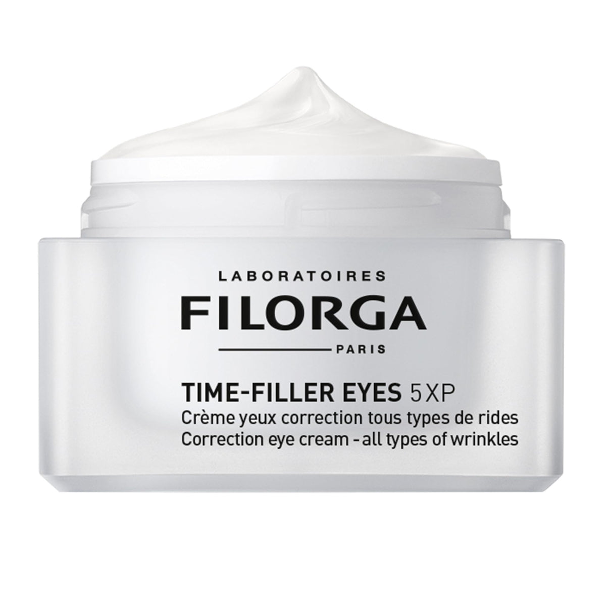 Filorga Time-Filler Eyes front packaging showing product and benefit of multi-target correction