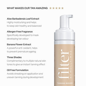 Filter By Molly-Mae mini mitt for precise areas showing accurate face and hand tanning control