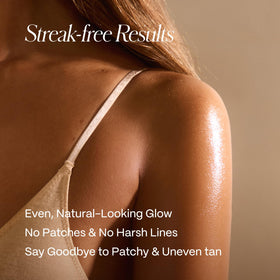 Filter by Molly-Mae mitt in use on forearm for smooth streak-free blend