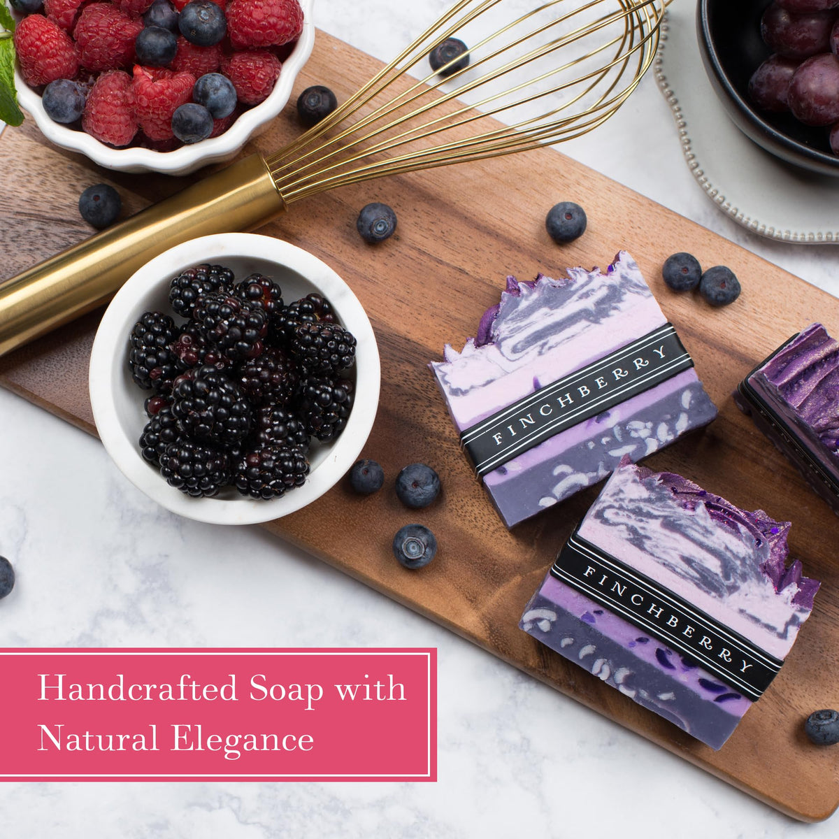 FinchBerry gift setting lifestyle with box on table conveying elegant presentability
