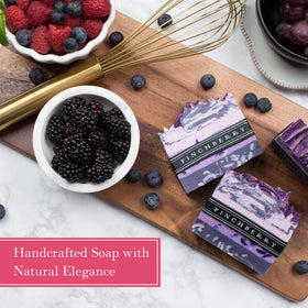 FinchBerry gift setting lifestyle with box on table conveying elegant presentability