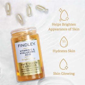 Findley serum texture drop on fingertip showing lightweight, fast-absorbing feel