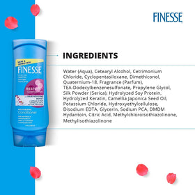 Finesse bottles staged in bathroom showing convenience for daily routine