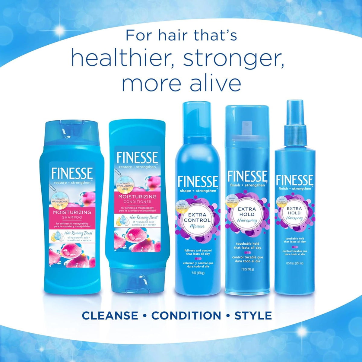FINESSE three-pack size comparison illustrating value and consistent care benefit