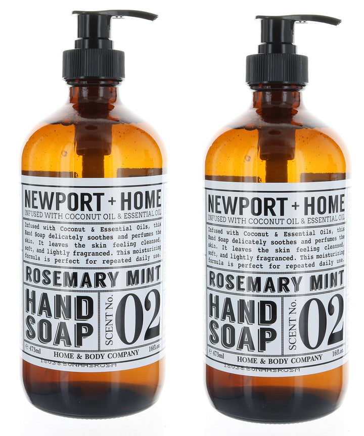 FineVine front packaging showing two 16 oz bottles and rosemary mint scent, highlights value