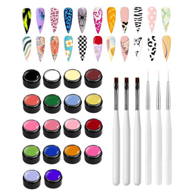 finger secret color swatches on nail wheels showing true shades for design planning