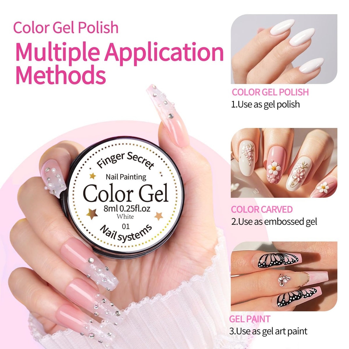 finger secret top coat gloss comparison showing high-shine durable finish benefit