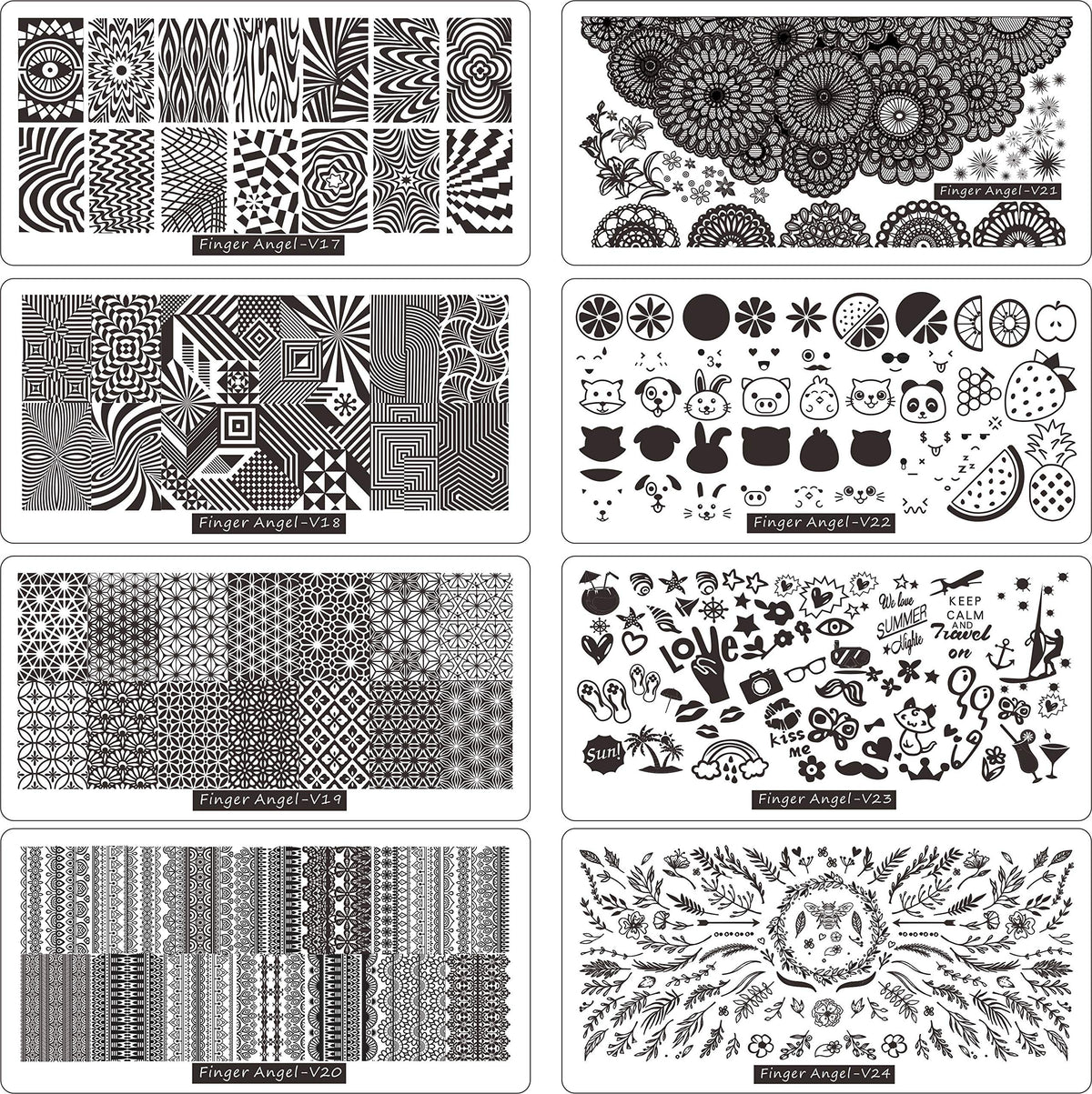 FingerAngel stampers and scrapers displayed for accurate, quick application