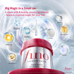 Fino open jar texture highlighting creamy mask for easy spread
