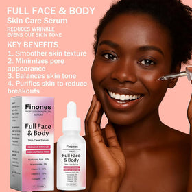 FINONES label close-up highlighting ingredients list and clarity