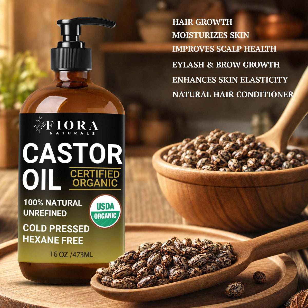 Fiora Naturals castor oil pack setup with cloth shows ritual readiness and soothing support