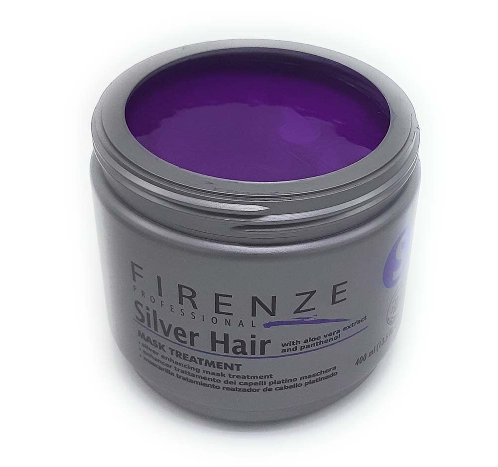 Firenze Professional close-up of creamy purple mask texture showing rich conditioning benefit