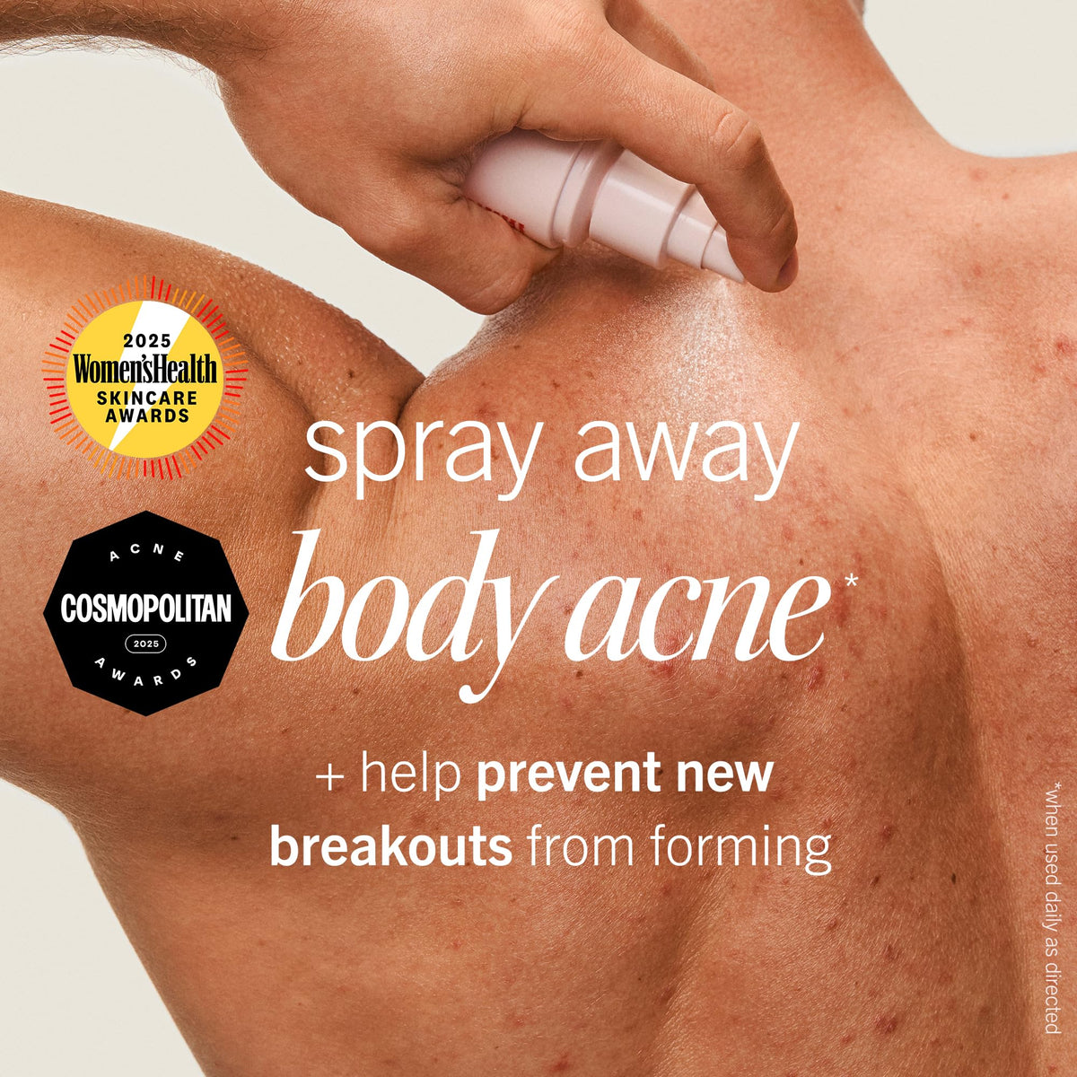 First Aid Beauty nozzle close-up highlighting 360° spray convenience