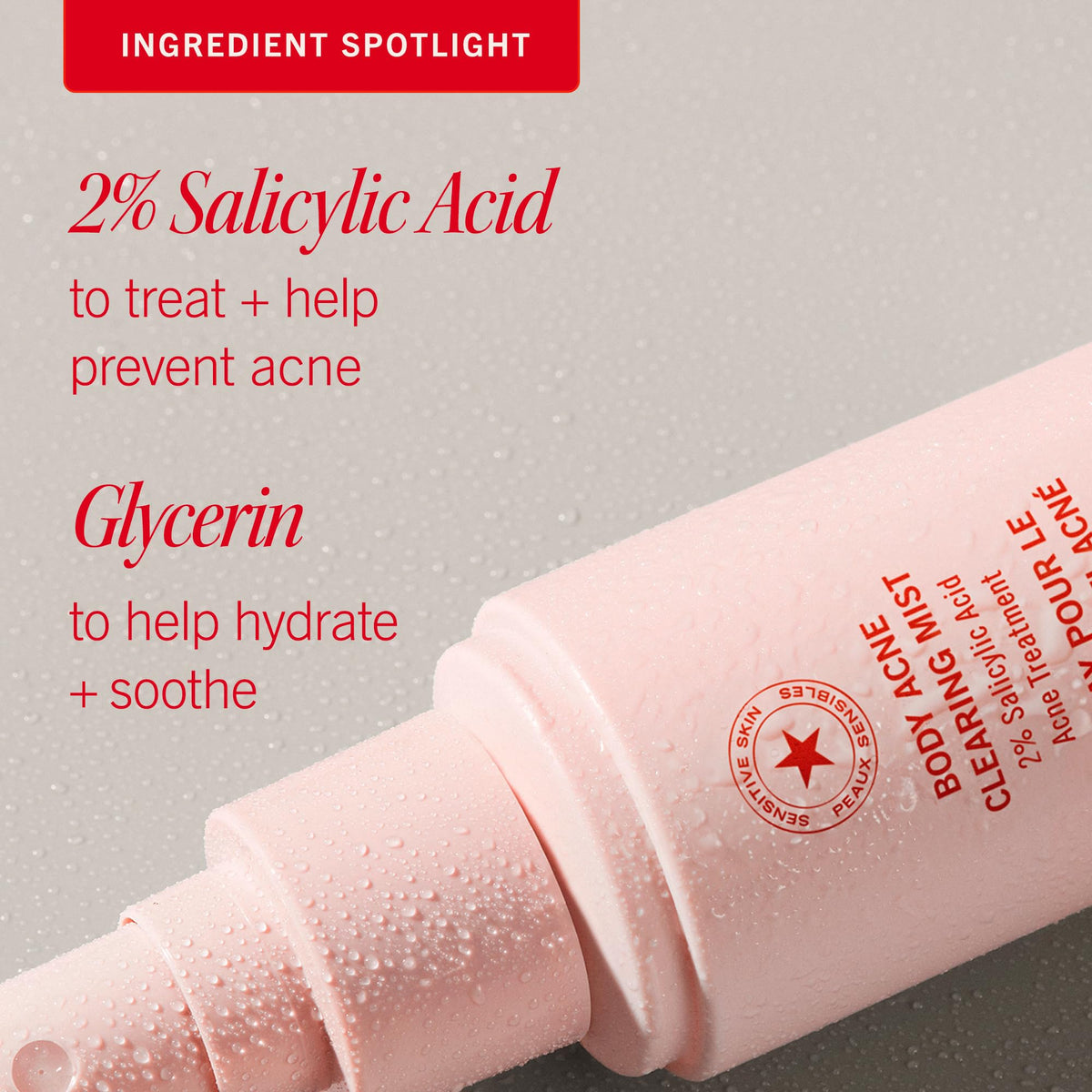 First Aid Beauty bottle held in hand illustrating compact travel-friendly size