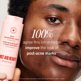 First Aid Beauty bottle on bathroom shelf styled for everyday skincare routine benefit