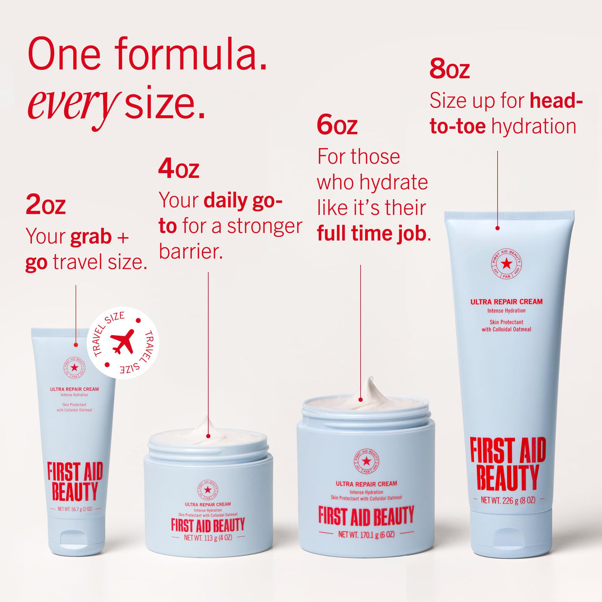 First Aid Beauty label closeup highlighting certifications and safety benefit