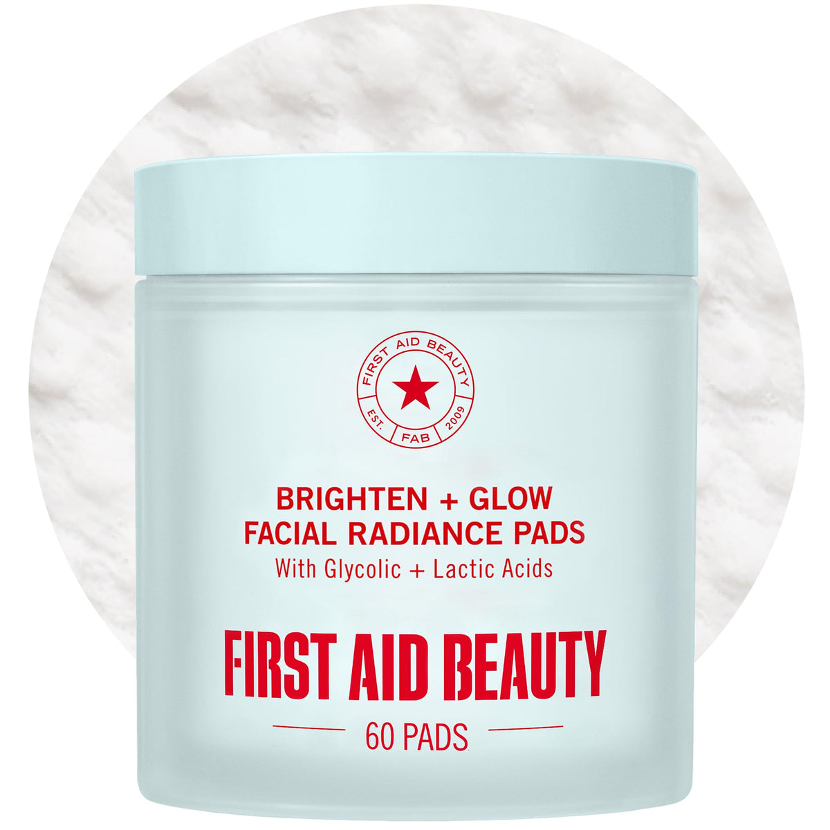 First Aid Beauty front packaging showing product name and 60-count benefit