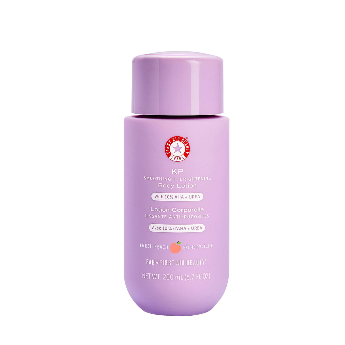 First Aid Beauty front packaging showing bottle and label promoting smoothing benefits