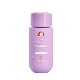 First Aid Beauty front packaging showing bottle and label promoting smoothing benefits