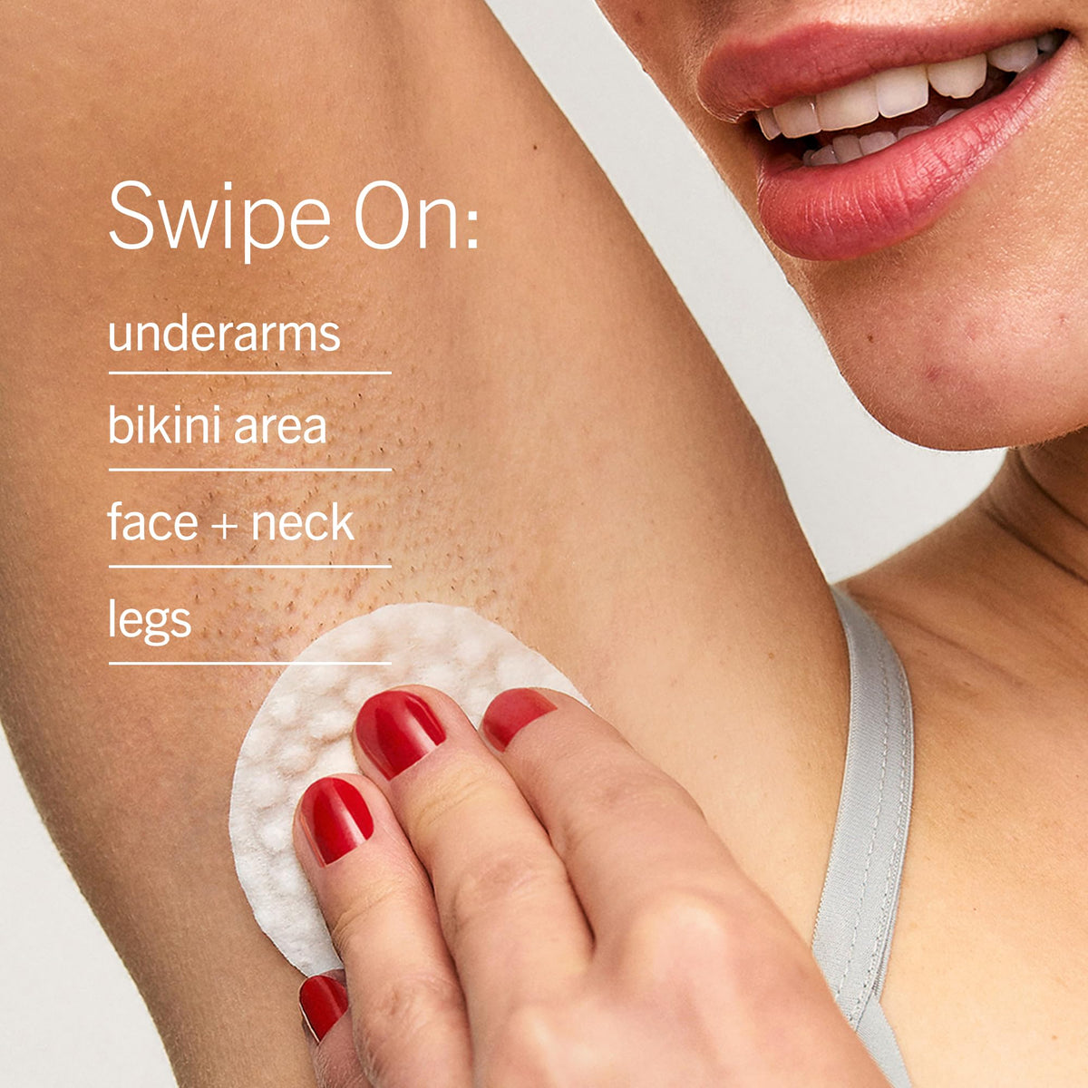 First Aid Beauty pads used on legs after shaving to clear follicles