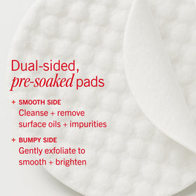 First Aid Beauty pad wiping cheek to demonstrate gentle exfoliation and glow