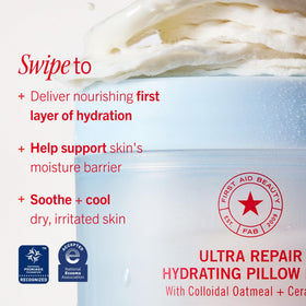 First Aid Beauty pad soaked with essence droplet illustrating hydration