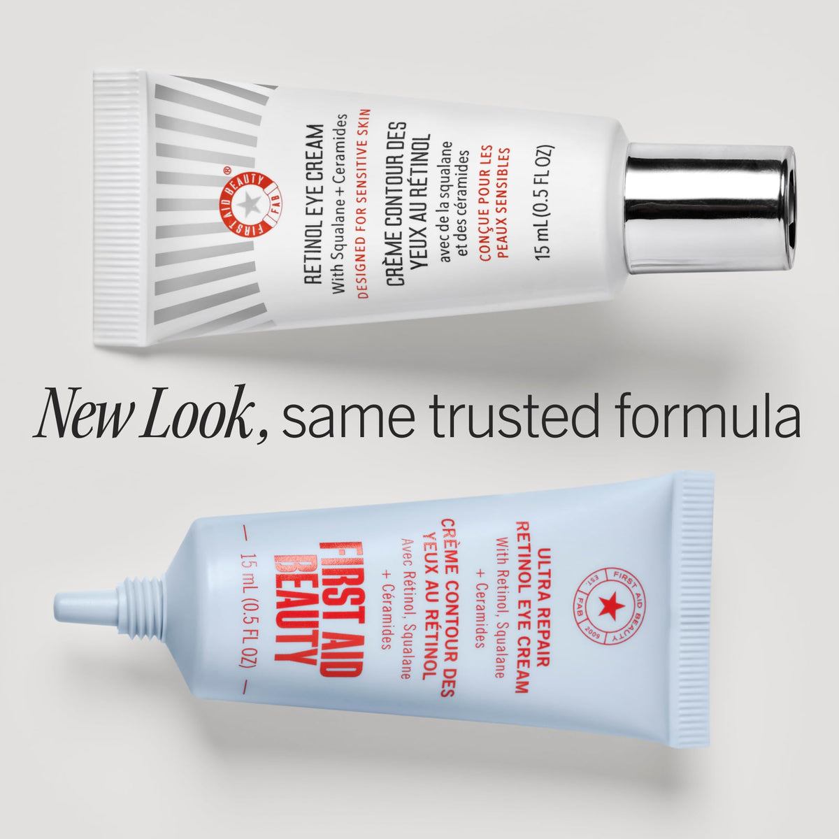 First Aid Beauty cream texture on fingertip, showing lightweight hydration and smooth spread