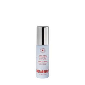 First Aid Beauty front bottle view showing compact serum and clean design benefit