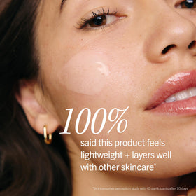 First Aid Beauty application before and after on skin showing visible plumping effect