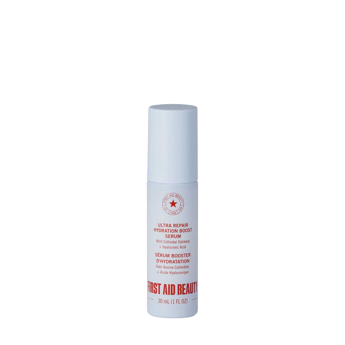 First Aid Beauty front packaging showing serum bottle and branding for easy recognition