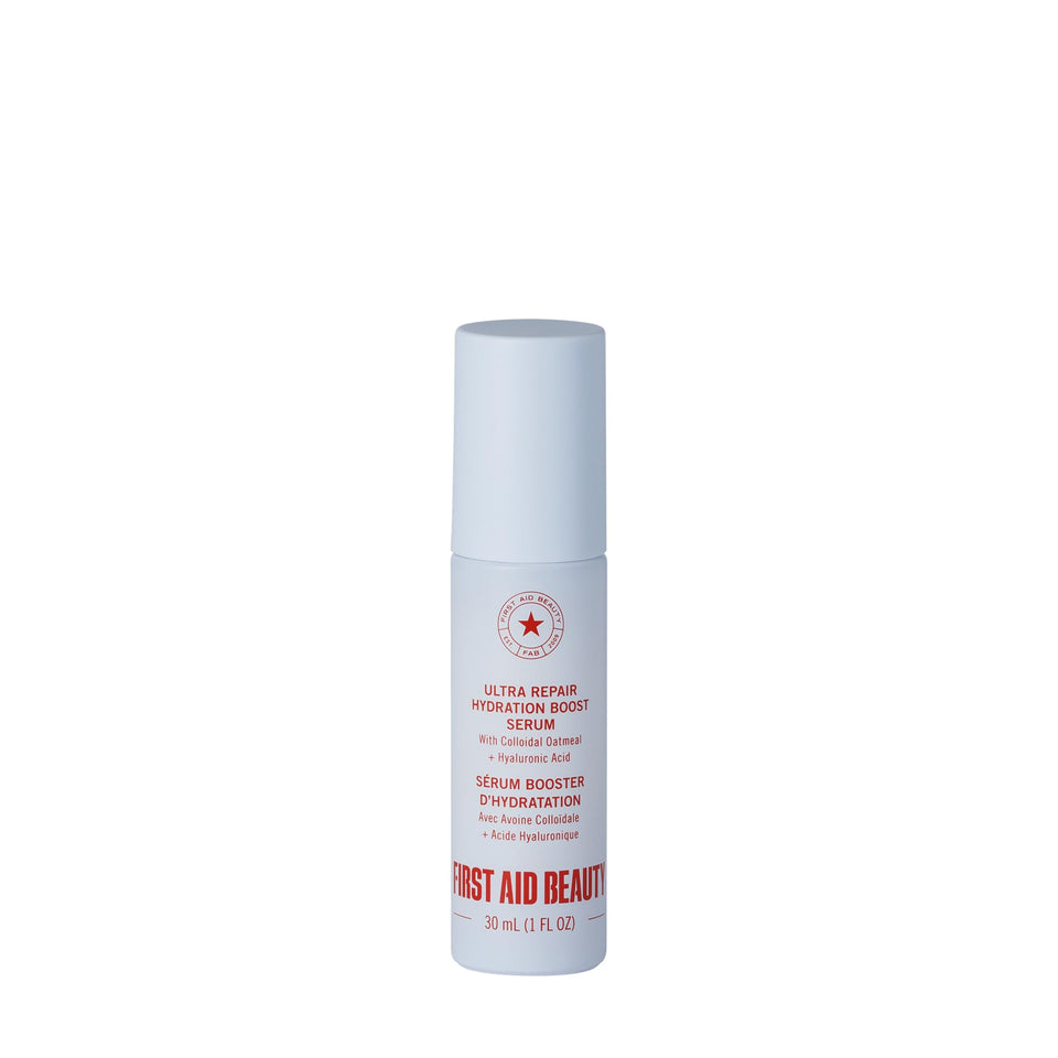 First Aid Beauty front packaging showing serum bottle and branding for easy recognition