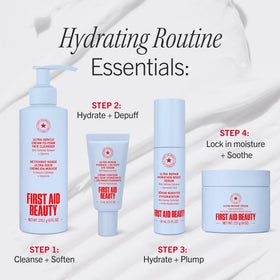 First Aid Beauty label closeup showing clean formula claims for sensitive skin reassurance