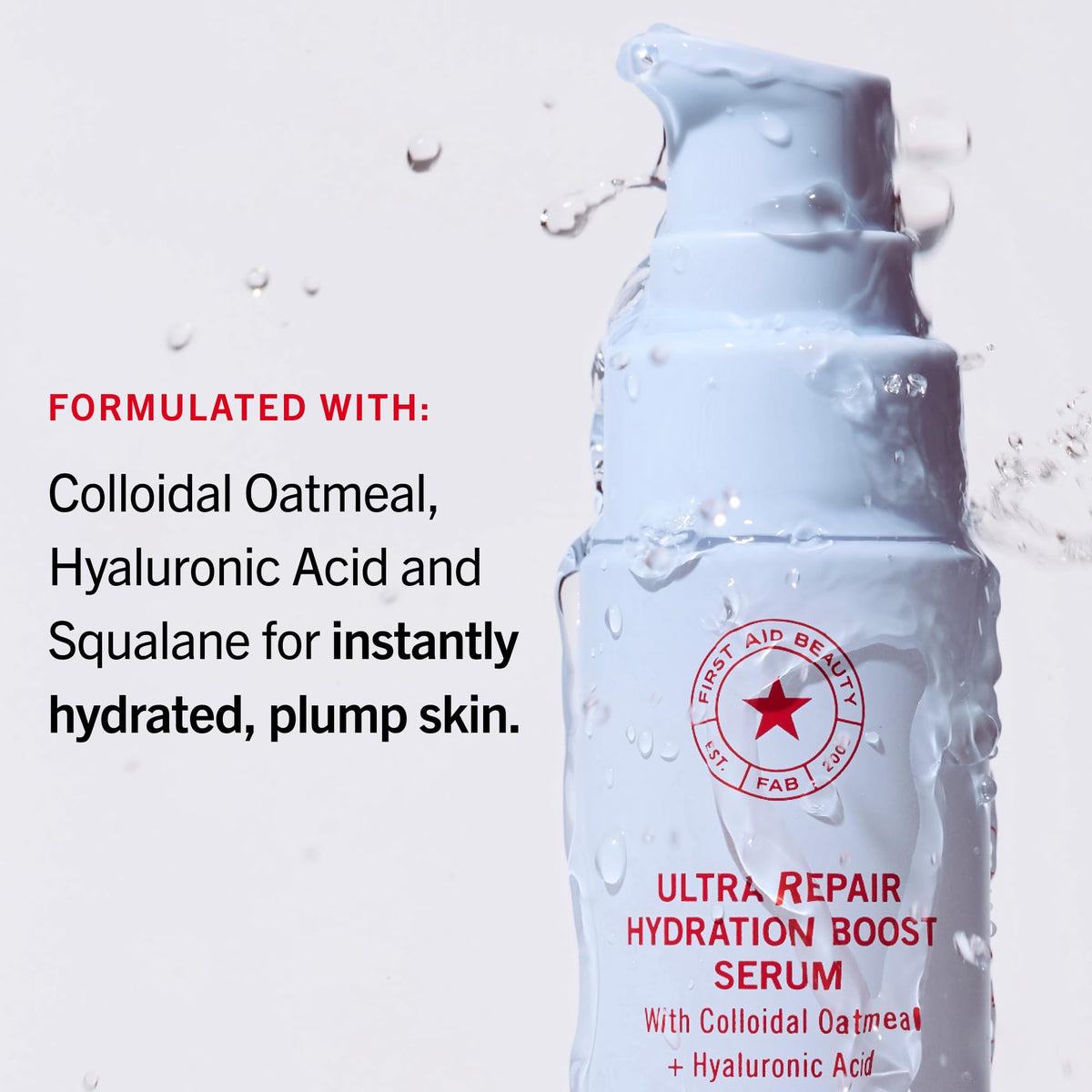 First Aid Beauty serum on vanity among skincare offering effortless layering benefit