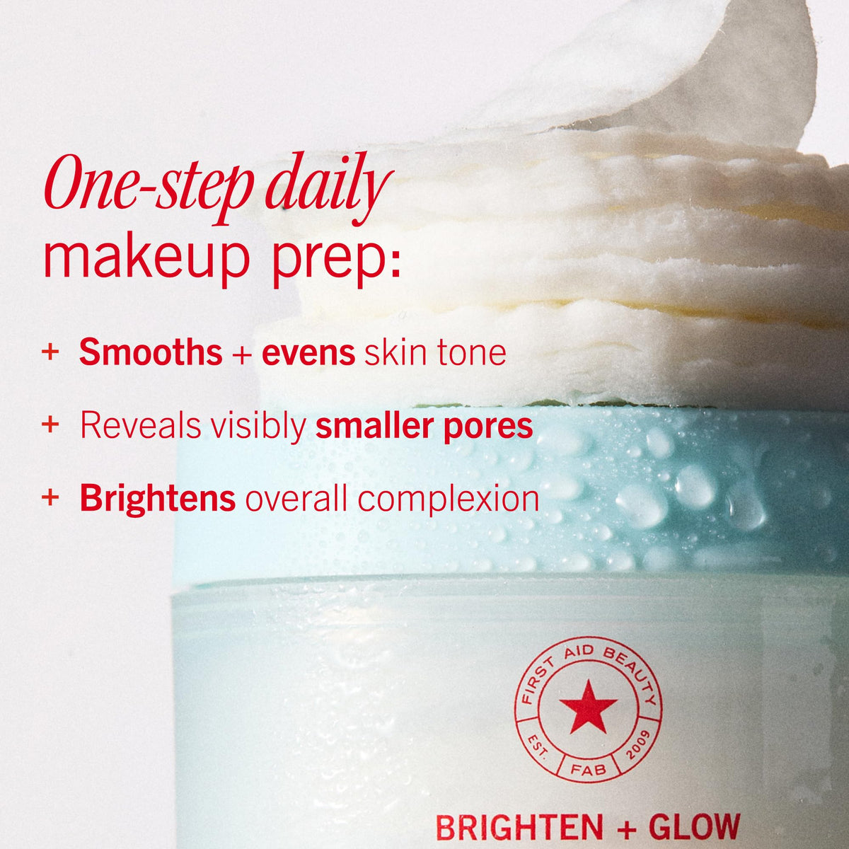 First Aid Beauty smooth pad side close detail for residue removal